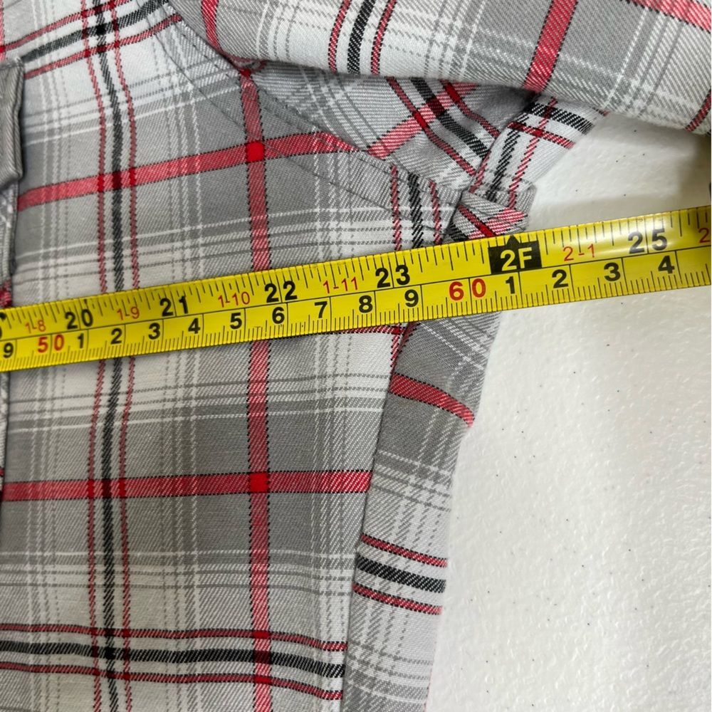 Wrangler Brushpopper Plaid Gray Red Pearl Snap Long Sleeve Shirt Men Size Large - Picture 9 of 13